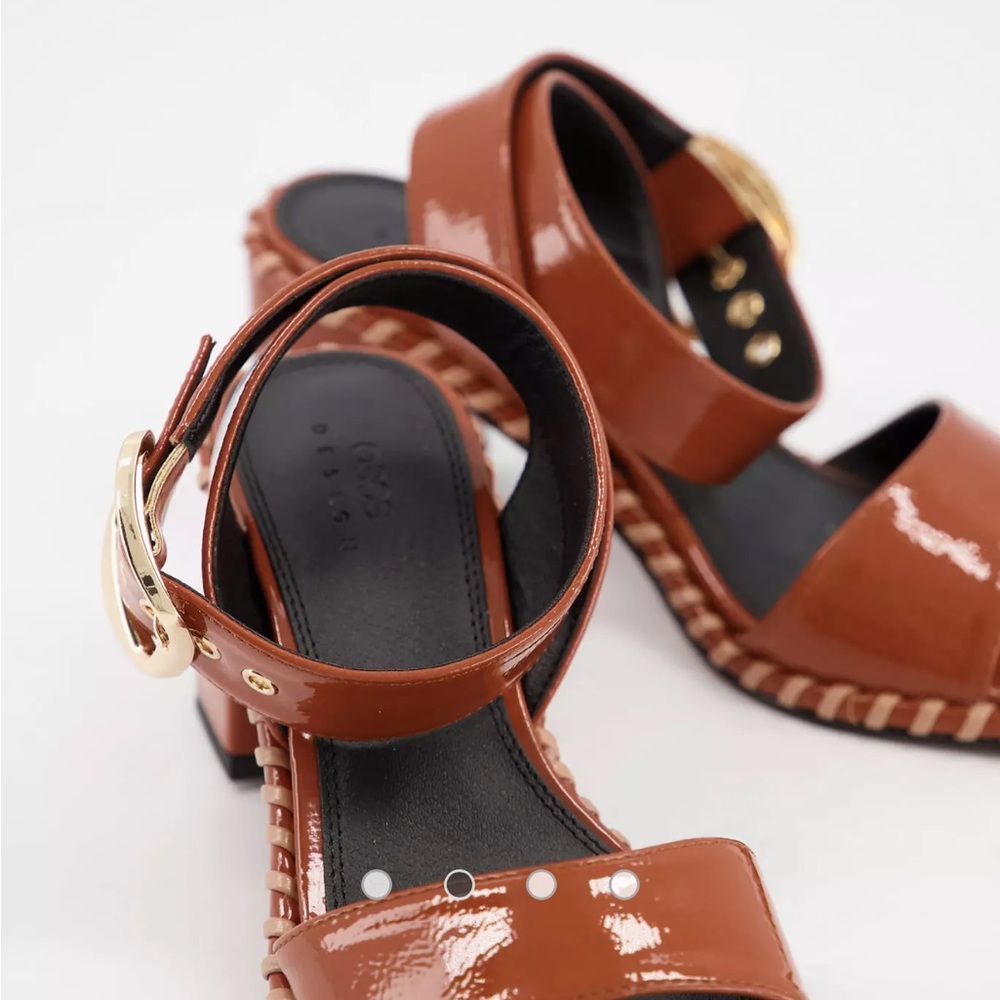 ASOS DESIGN Harvest Block Heel in Tan - Picture 2 of 9